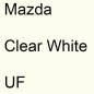 Preview: Mazda, Clear White, UF.